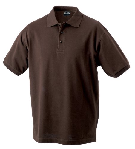 JAMES & NICHOLSON Herren Poloshirt Classic & Gr. XL, Braun - Braun (Braun) von James & Nicholson