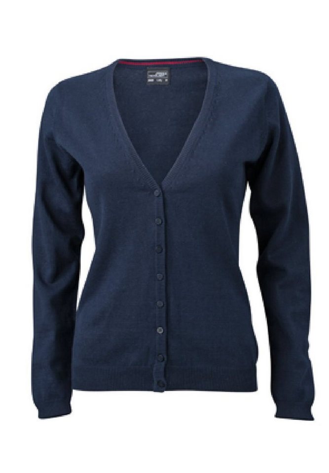 James & Nicholson Cardigan JN 660 Damen V-Neck Cardigan Leichte Strickqualität von James & Nicholson