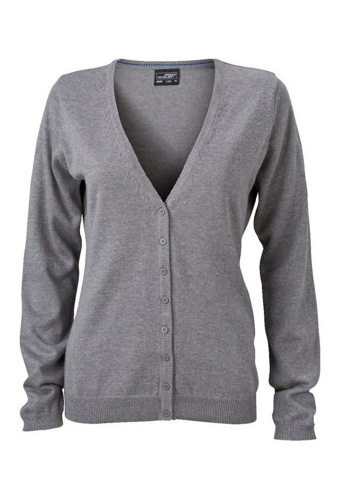 James & Nicholson Cardigan JN 660 Damen V-Neck Cardigan Leichte Strickqualität von James & Nicholson