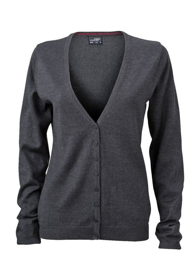 James & Nicholson Cardigan JN 660 Damen V-Neck Cardigan Leichte Strickqualität von James & Nicholson