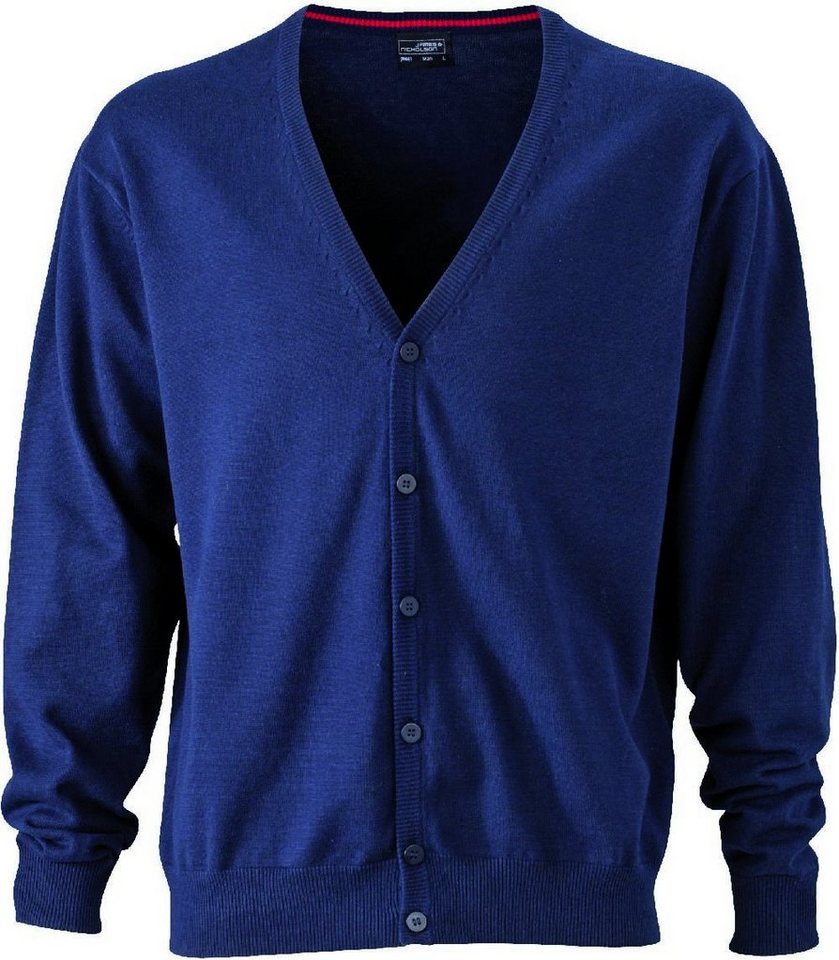 James & Nicholson Cardigan JN 661 Herren V-Neck Cardigan Leichte Strickqualität von James & Nicholson