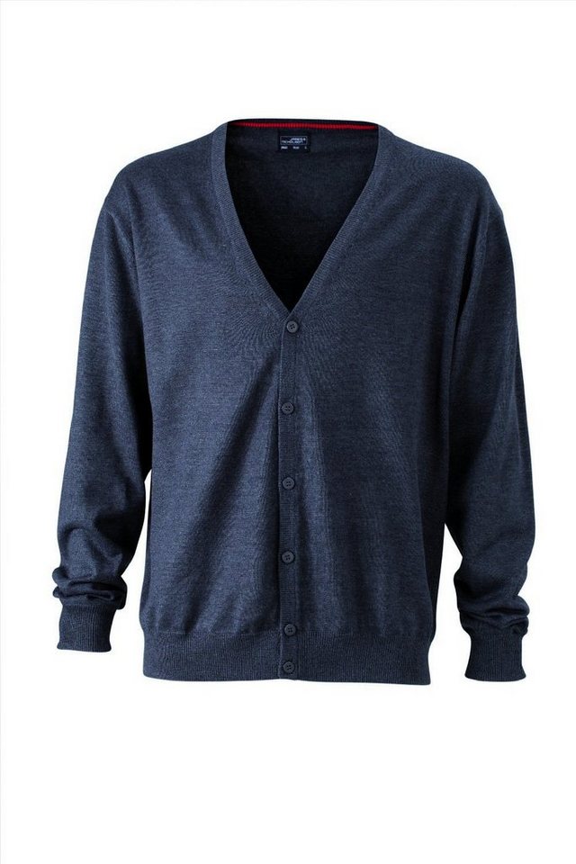 James & Nicholson Cardigan JN 661 Herren V-Neck Cardigan Leichte Strickqualität von James & Nicholson