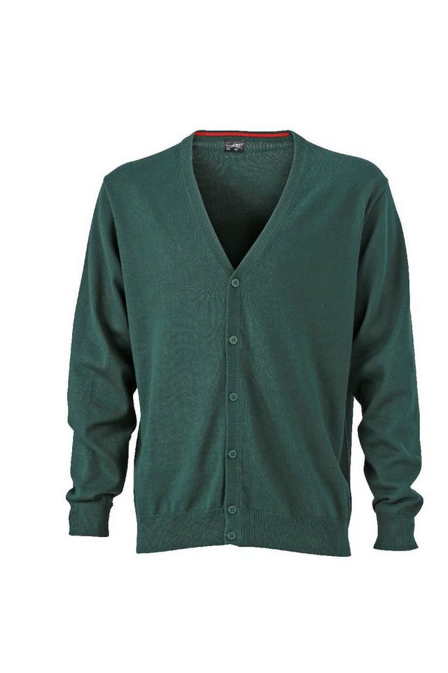 James & Nicholson Cardigan JN 661 Herren V-Neck Cardigan Leichte Strickqualität von James & Nicholson