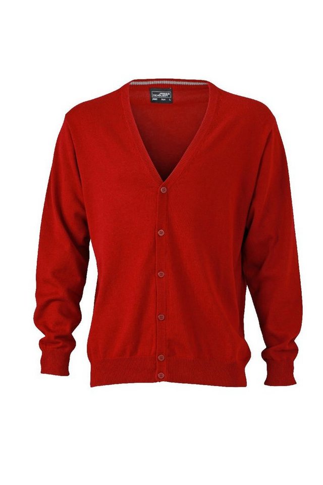 James & Nicholson Cardigan JN 661 Herren V-Neck Cardigan Leichte Strickqualität von James & Nicholson