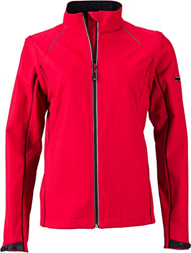 James & Nicholson - Damen 2 in 1 Jacke mit abzippbaren Ärmeln (XXL, Red/Black) von James & Nicholson