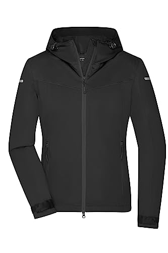 James & Nicholson Damen Allwetter Softshell-Jacke - Funktionelle Softshell-Jacke aus recyceltem Polyester für alle Wetterbedingungen | Farbe: black | Grösse: XL von James & Nicholson