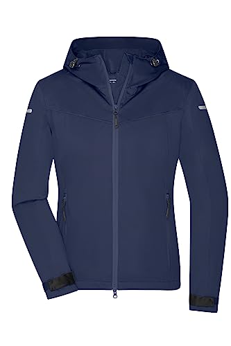 James & Nicholson Damen Allwetter Softshell-Jacke - Funktionelle Softshell-Jacke aus recyceltem Polyester für alle Wetterbedingungen | Farbe: navy | Grösse: L von James & Nicholson