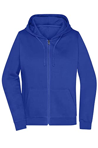 James & Nicholson Damen Basic Kapuzen-Sweatjacke - Leicht taillierte Sweatjacke mit Kapuze | Farbe: dark-royal | Grösse: M von James & Nicholson