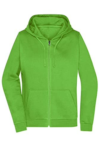 James & Nicholson Damen Basic Kapuzen-Sweatjacke - Leicht taillierte Sweatjacke mit Kapuze | Farbe: lime-green | Grösse: 3XL von James & Nicholson