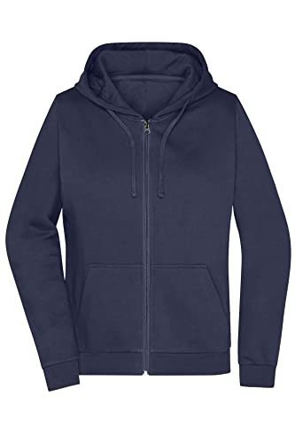 James & Nicholson Damen Basic Kapuzen-Sweatjacke - Leicht taillierte Sweatjacke mit Kapuze | Farbe: navy | Grösse: 3XL von James & Nicholson