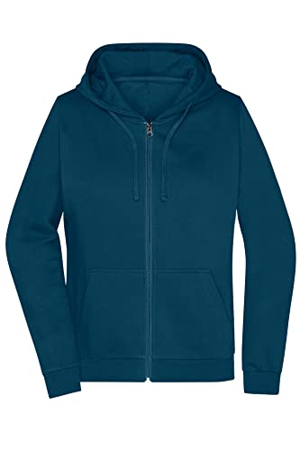 James & Nicholson Damen Basic Kapuzen-Sweatjacke - Leicht taillierte Sweatjacke mit Kapuze | Farbe: petrol | Grösse: XS von James & Nicholson