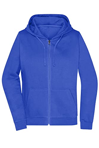 James & Nicholson Damen Basic Kapuzen-Sweatjacke - Leicht taillierte Sweatjacke mit Kapuze | Farbe: royal | Grösse: L von James & Nicholson