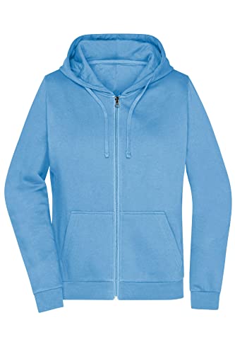 James & Nicholson Damen Basic Kapuzen-Sweatjacke - Leicht taillierte Sweatjacke mit Kapuze | Farbe: Sky-Blue | Grösse: S von James & Nicholson