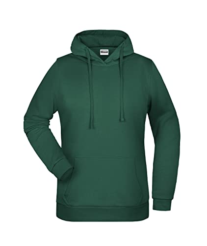 James & Nicholson Damen Basic Kapuzensweat - Leicht taillierter Kapuzenpulli mit angerauter Innenseite | Farbe: Dark-Green | Grösse: 3XL von James & Nicholson