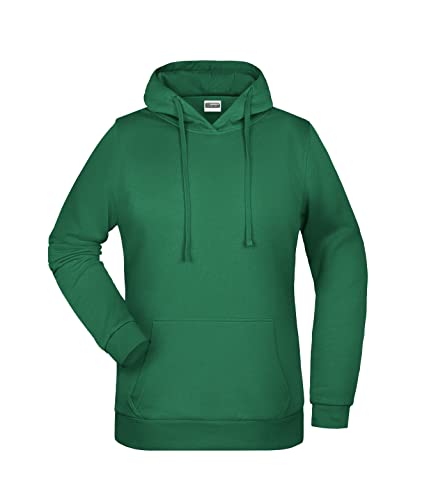 James & Nicholson Damen Basic Kapuzensweat - Leicht taillierter Kapuzenpulli mit angerauter Innenseite | Farbe: Irish-Green | Grösse: S von James & Nicholson