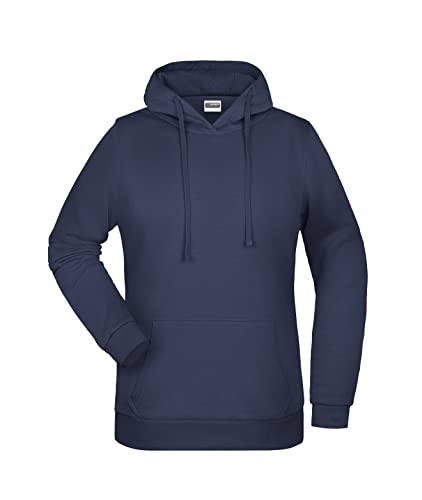 James & Nicholson Damen Basic Kapuzensweat - Leicht taillierter Kapuzenpulli mit angerauter Innenseite | Farbe: navy | Grösse: S von James & Nicholson