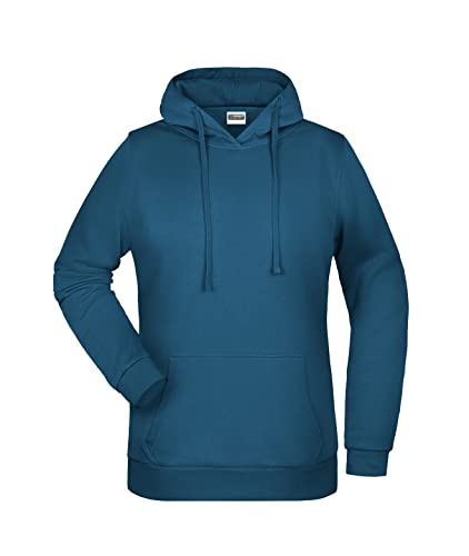 James & Nicholson Damen Basic Kapuzensweat - Leicht taillierter Kapuzenpulli mit angerauter Innenseite | Farbe: Petrol | Grösse: 3XL von James & Nicholson