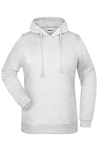 James & Nicholson Damen Basic Kapuzensweat - Leicht taillierter Kapuzenpulli mit angerauter Innenseite | Farbe: ash | Grösse: L von James & Nicholson