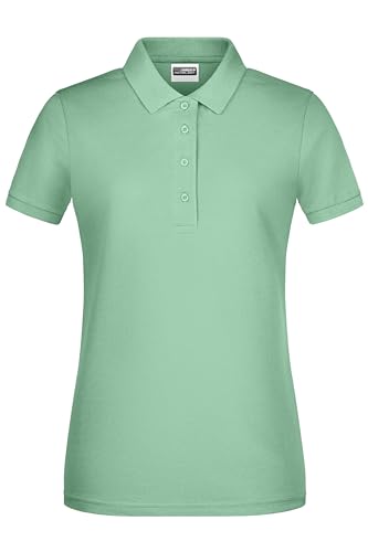 James & Nicholson Damen Basic Polo - Tailliertes Piqué Poloshirt aus Bio-Baumwolle | Farbe: jade-green | Grösse: L von James & Nicholson