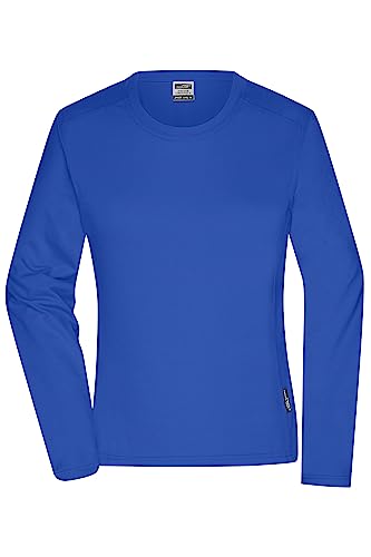 James & Nicholson Damen Bio Workwear Longsleeve Shirt - Pflegeleichtes und leicht-tailliertes Shirt aus Bio-Baumwolle | Farbe: royal | Grösse: 3XL von James & Nicholson