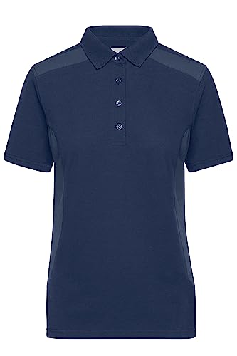 James & Nicholson Damen Bio Workwear Polo Kontrast - Leicht tailliertes Poloshirt aus Bio-Baumwolle und recyceltem Polyester als Berufsbekleidung | Farbe: Navy/Navy | Grösse: M von James & Nicholson