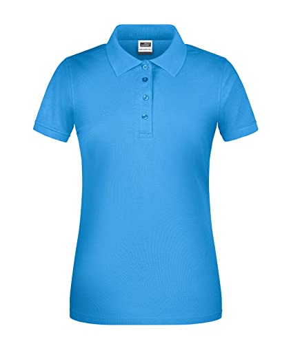 James & Nicholson Damen BIO Workwear Polo - Leicht tailliertes Poloshirt für Beruf & Freizeit | Farbe: aqua | Grösse: 3XL von James & Nicholson