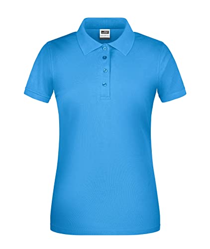 James & Nicholson Damen Bio Workwear Polo - Leicht tailliertes Poloshirt für Beruf & Freizeit | Farbe: Aqua | Grösse: 4XL von James & Nicholson