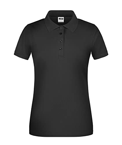 James & Nicholson Damen BIO Workwear Polo - Leicht tailliertes Poloshirt für Beruf & Freizeit | Farbe: black | Grösse: 4XL von James & Nicholson