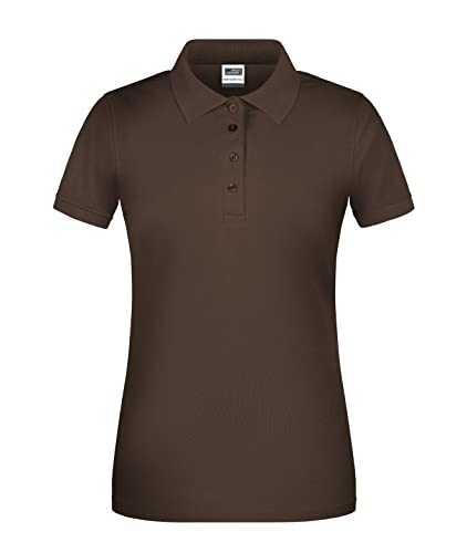 James & Nicholson Damen BIO Workwear Polo - Leicht tailliertes Poloshirt für Beruf & Freizeit | Farbe: brown | Grösse: M von James & Nicholson