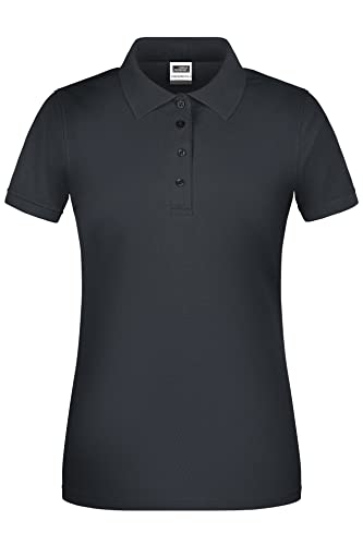 James & Nicholson Damen Bio Workwear Polo - Leicht tailliertes Poloshirt für Beruf & Freizeit | Farbe: Carbon | Grösse: L von James & Nicholson