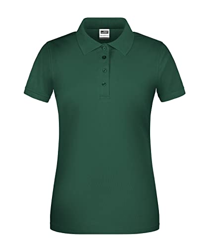 James & Nicholson Damen Bio Workwear Polo - Leicht tailliertes Poloshirt für Beruf & Freizeit | Farbe: Dark-Green | Grösse: L von James & Nicholson