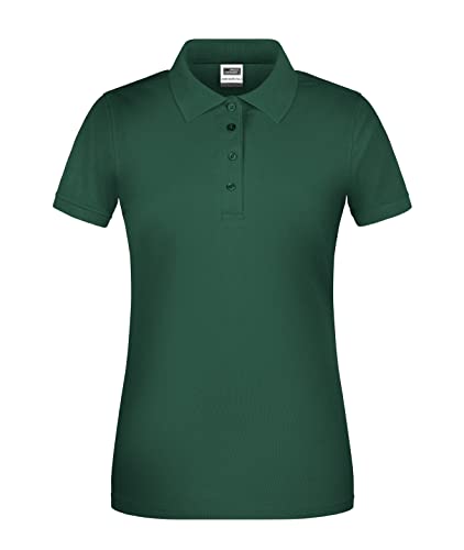 James & Nicholson Damen BIO Workwear Polo - Leicht tailliertes Poloshirt für Beruf & Freizeit | Farbe: dark-green | Grösse: M von James & Nicholson