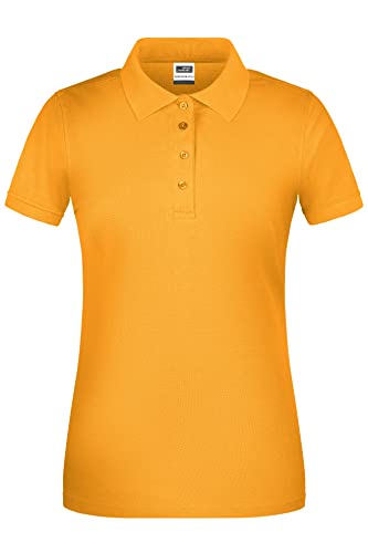 James & Nicholson Damen Bio Workwear Polo - Leicht tailliertes Poloshirt für Beruf & Freizeit | Farbe: Gold-Yellow | Grösse: L von James & Nicholson