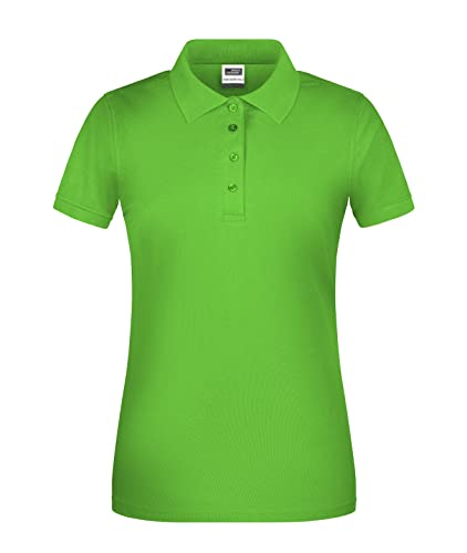 James & Nicholson Damen Bio Workwear Polo - Leicht tailliertes Poloshirt für Beruf & Freizeit | Farbe: Lime-Green | Grösse: 4XL von James & Nicholson