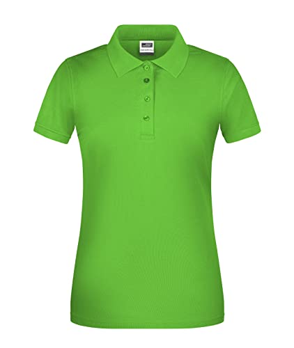 James & Nicholson Damen Bio Workwear Polo - Leicht tailliertes Poloshirt für Beruf & Freizeit | Farbe: Lime-Green | Grösse: L von James & Nicholson