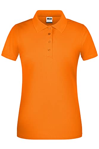 James & Nicholson Damen BIO Workwear Polo - Leicht tailliertes Poloshirt für Beruf & Freizeit | Farbe: orange | Grösse: L von James & Nicholson