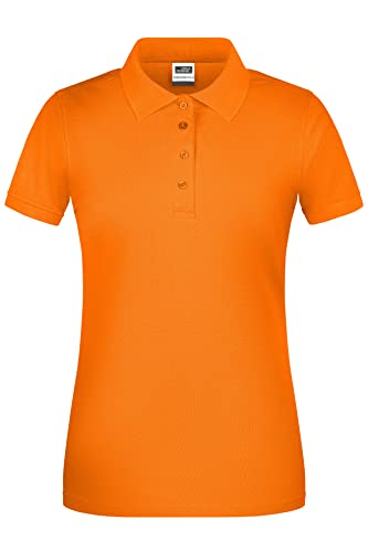 James & Nicholson Damen Bio Workwear Polo - Leicht tailliertes Poloshirt für Beruf & Freizeit | Farbe: orange | Grösse: XXL von James & Nicholson