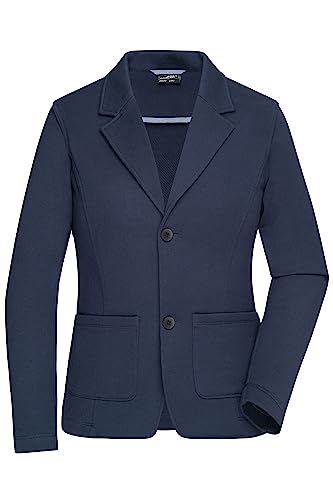 James & Nicholson Damen Business Blazer - Klassisch-geschnittener Blazer aus angenehm weichen Sweat | Farbe: navy | Grösse: XL von James & Nicholson