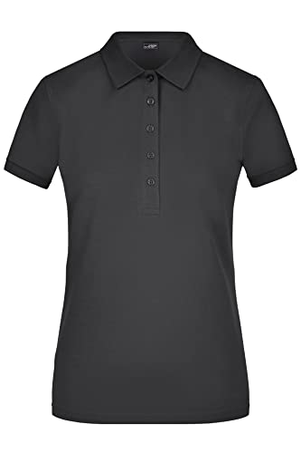 James & Nicholson Damen Elastic Piqué Polo - Tailliertes Poloshirt aus elastischem Piqué | Farbe: Black | Grösse: M von James & Nicholson