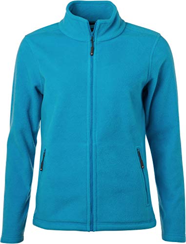 James & Nicholson - Damen Fleece Jacke mit Stehkragen im Klassischen Design (3XL, Turquoise) von James & Nicholson