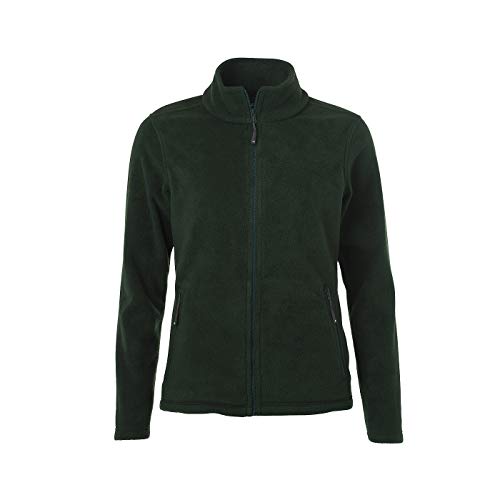 James & Nicholson - Damen Fleece Jacke mit Stehkragen im Klassischen Design (XXL, Dark-Green) von James & Nicholson
