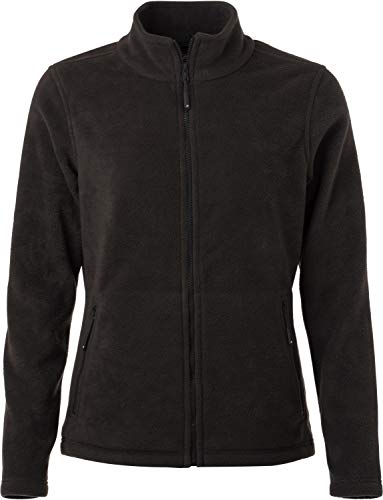 James & Nicholson - Damen Fleece Jacke mit Stehkragen im klassischen Design (L, Dark-Grey) von James & Nicholson