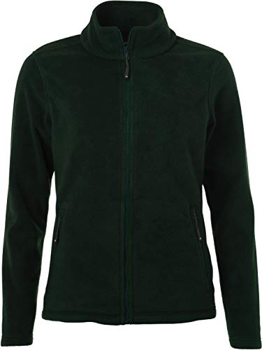 James & Nicholson - Damen Fleece Jacke mit Stehkragen im klassischen Design (XS, Dark-Green) von James & Nicholson