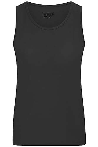 James & Nicholson Damen Funktions-Tanktop - Leicht-tailliertes und funktionelles Top für Sport und Freizeit | Farbe: black | Grösse: XS von James & Nicholson