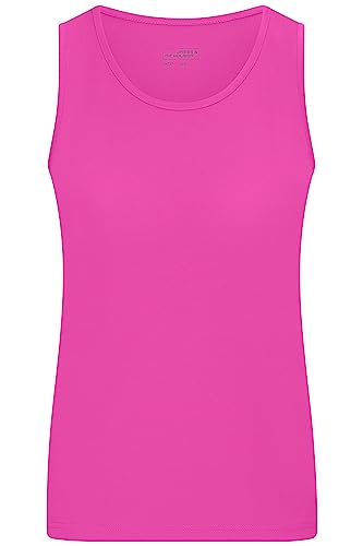 James & Nicholson Damen Funktions-Tanktop - Leicht-tailliertes und Funktionelles Top für Sport und Freizeit | Farbe: pink | Grösse: M von James & Nicholson