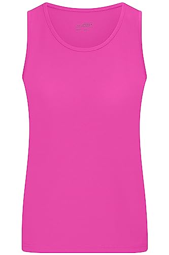 James & Nicholson Damen Funktions-Tanktop - Leicht-tailliertes und funktionelles Top für Sport und Freizeit | Farbe: pink | Grösse: S von James & Nicholson