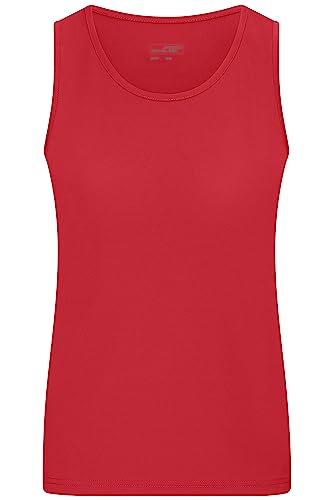 James & Nicholson Damen Funktions-Tanktop - Leicht-tailliertes und funktionelles Top für Sport und Freizeit | Farbe: red | Grösse: XXL von James & Nicholson
