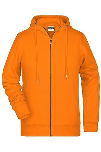 James & Nicholson Damen Hoody Sweatjacke - Leicht taillierte Jacke aus French Terry in Bio-Qualität | Farbe: orange | Grösse: L von James & Nicholson