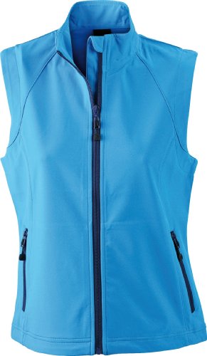 James & Nicholson Damen Jacke Softshellweste blau (azur) Large von James & Nicholson