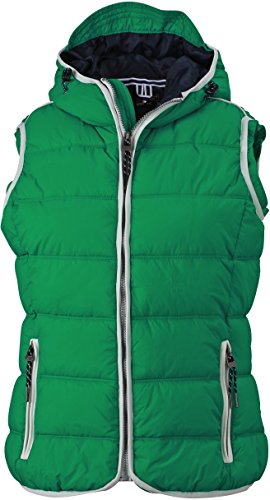 James & Nicholson Damen Jacke Weste Ladies' Maritime Vest grün (Irish-Green/White) Large von James & Nicholson